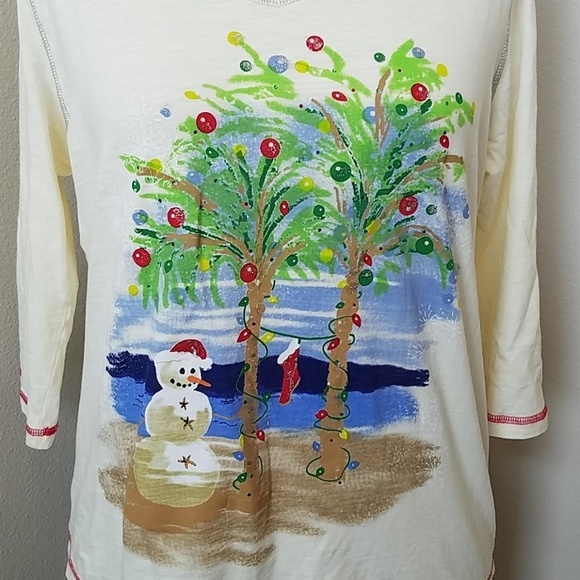 Hillard & Hanson Tropical Christmas Shirt - Picture 2 of 7